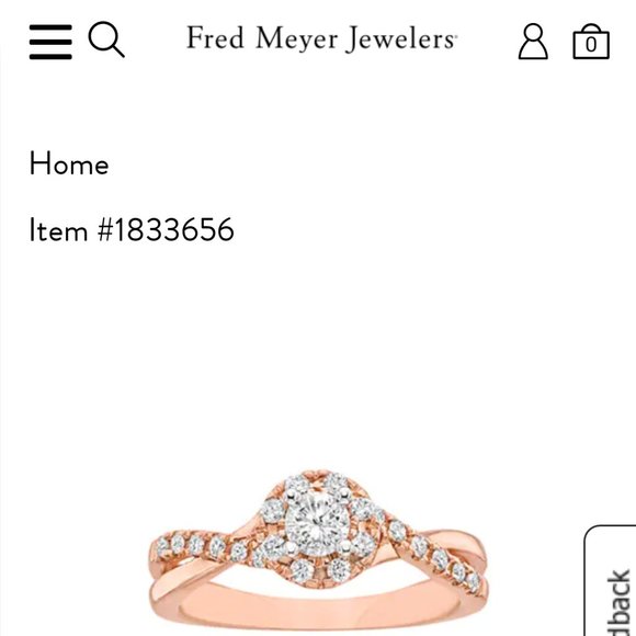 10kt rose gold diamond engagement ring - Picture 4 of 9